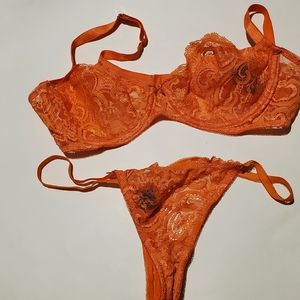 Deborah Marquit Lace Bra and Thong set,  Large & 36C